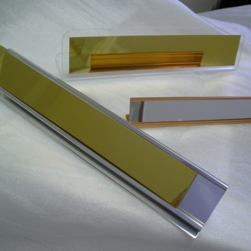 Desk stand with mirror aluminium sheet